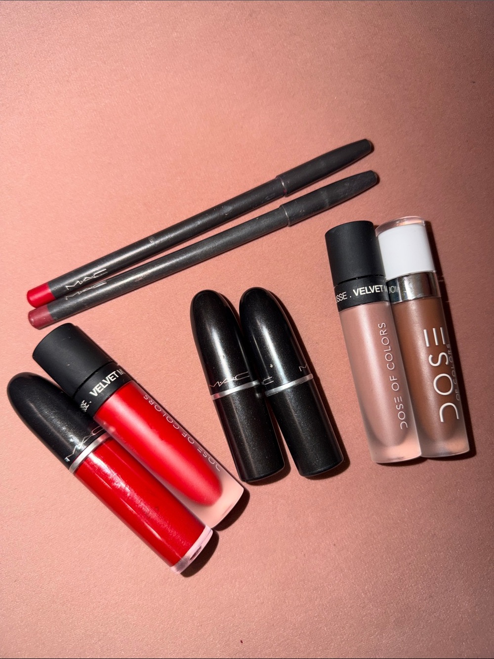 Lip Bundle - Bright Red and Nude